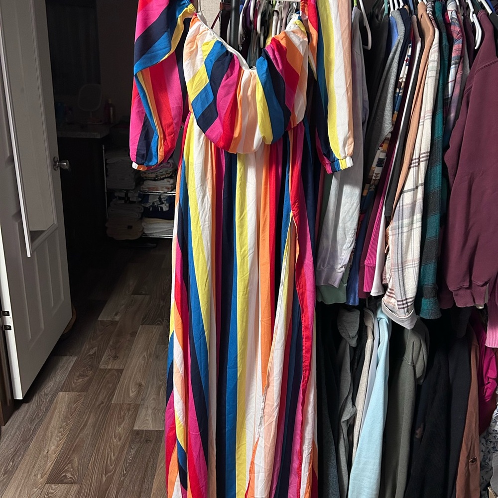 Fashion Nova Multicolor Striped Dress